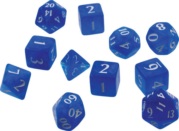 Eclipse: Poly 11 Dice Set- Pacific Blue