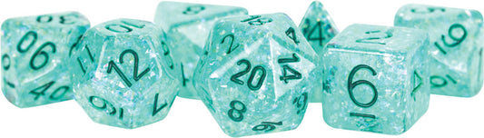 16mm Resin Flash Dice Poly Set: Teal