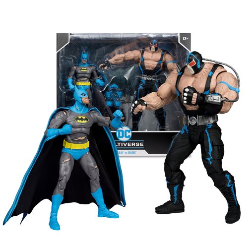 DC Multiverse - Knightfall:  Batman 7-Inch Scale Figure vs Bane Megafig  Action Figure