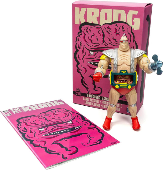 Teenage Mutant Ninja Turtles BST AXN Best of Krang Comic Book & 8-Inch XL Action Figure Set