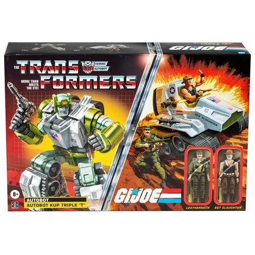 Transformers Collaborative: G.I. Joe Mash-Up: Kup Triple T with Sgt. Slaughter and Leatherneck Action Figures