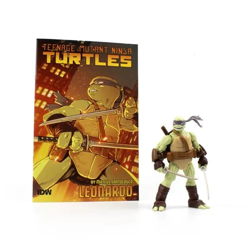 Teenage Mutant Ninja Turtles:  BST AXN - IDW Leonardo Action Figure and Comic Book Set