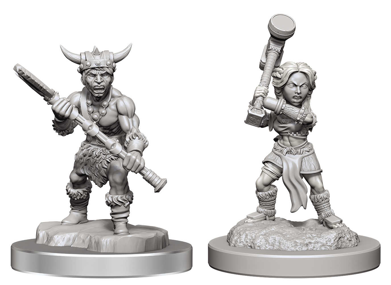 D&D Nolzur's Marvelous Unpainted Miniatures - W18 Halfling Barbarians